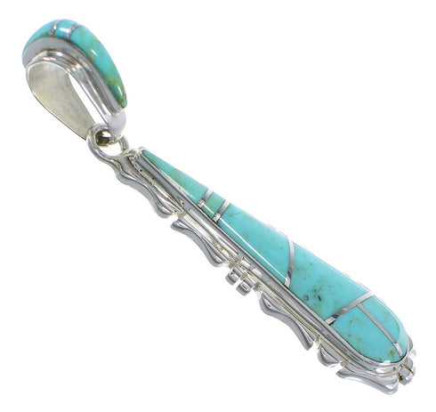 Genuine Sterling Silver And Turquoise Pendant EX44385